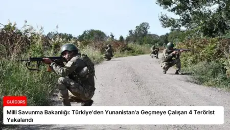 Milli Savunma Bakanlığı: Türkiye’den Yunanistan’a Geçmeye Çalışan 4 Terörist Yakalandı