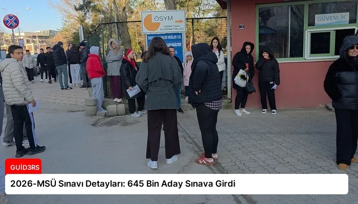 2026-MSÜ Sınavı Detayları: 645 Bin Aday Sınava Girdi
