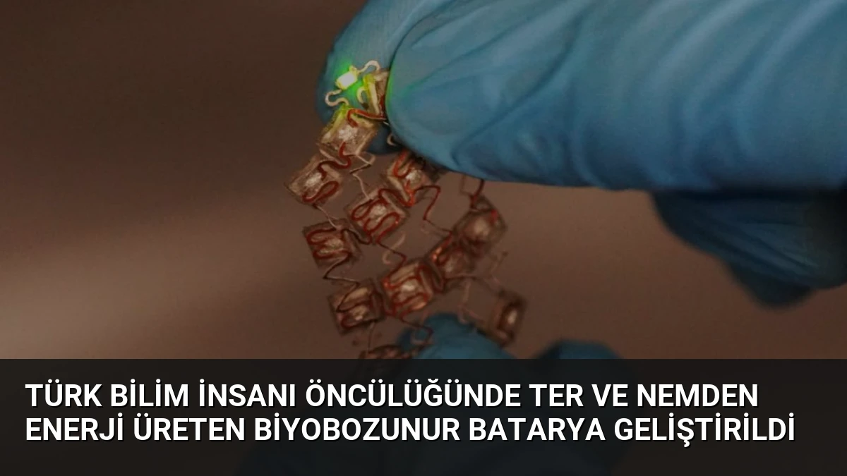 Türk Bilim İnsanı Öncülüğünde Ter ve Nemden Enerji Üreten Biyobozunur Batarya Geliştirildi